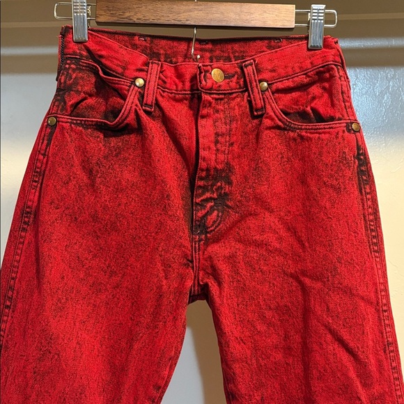 Wrangler Deep Red Denim - Picture 6 of 10